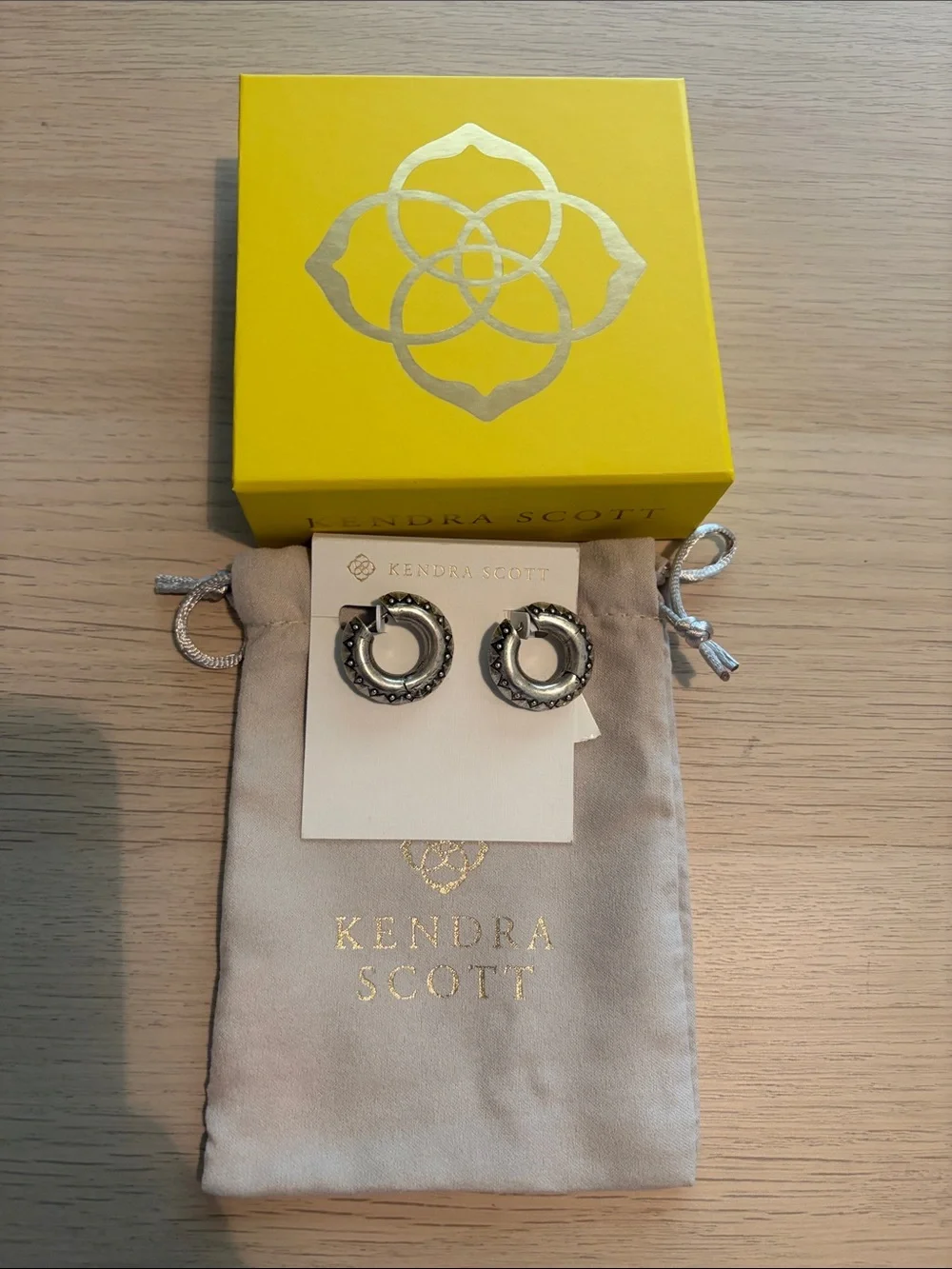 Kendra Scott Silver Beaded Hoop Earrings